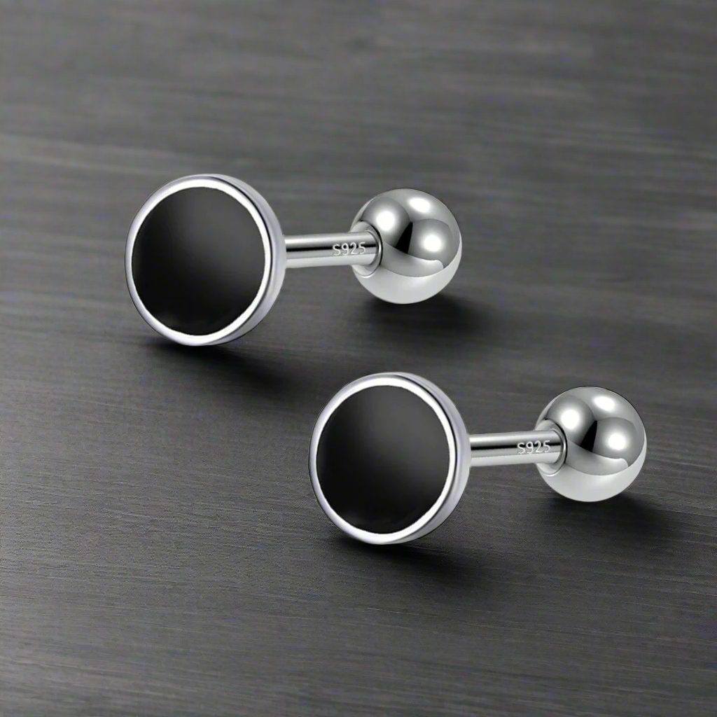 Boucle d’Oreille Homme NOIRE (Paire)