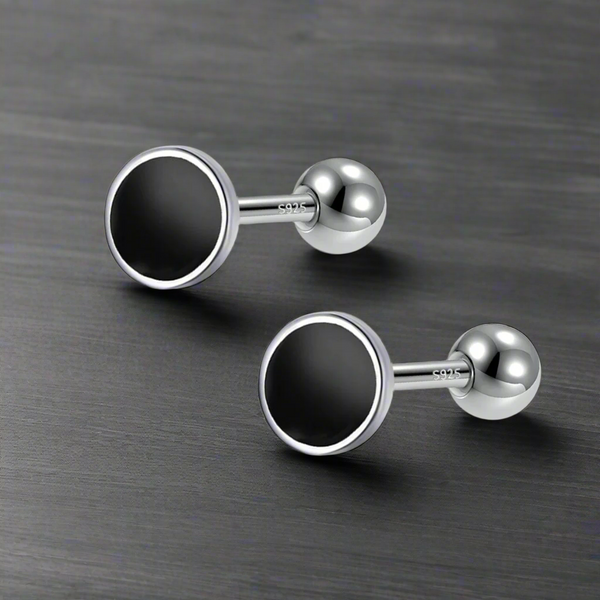 Boucle d’Oreille Homme NOIRE (Paire)