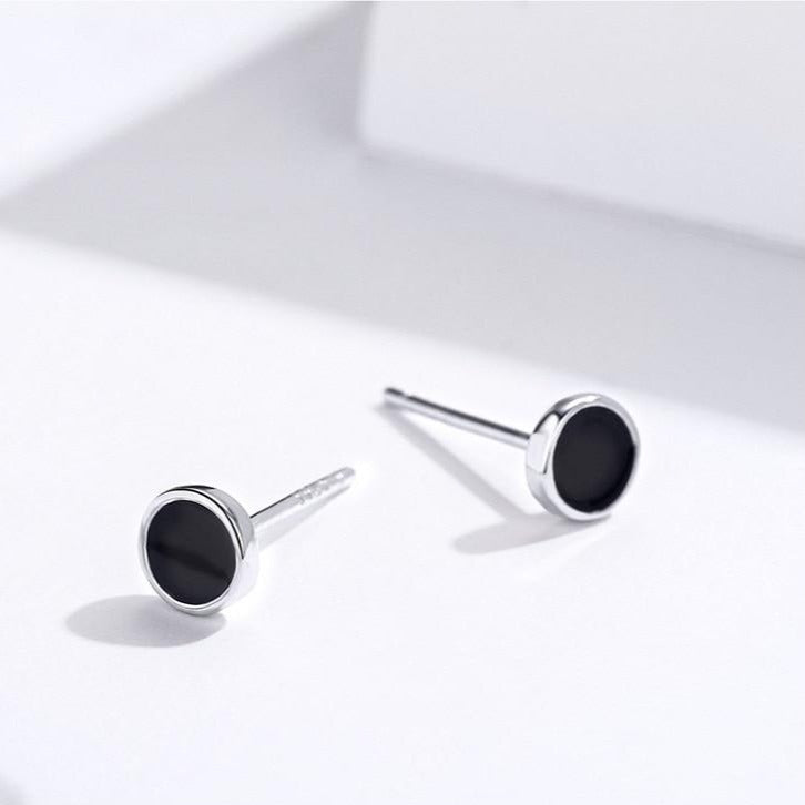 Boucle d'oreille noir homme