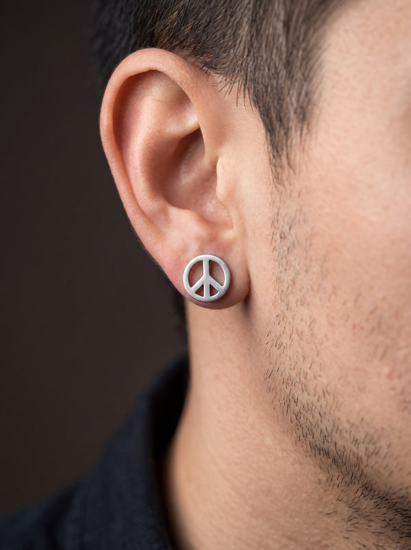 Boucle d’Oreille Homme PEACE
