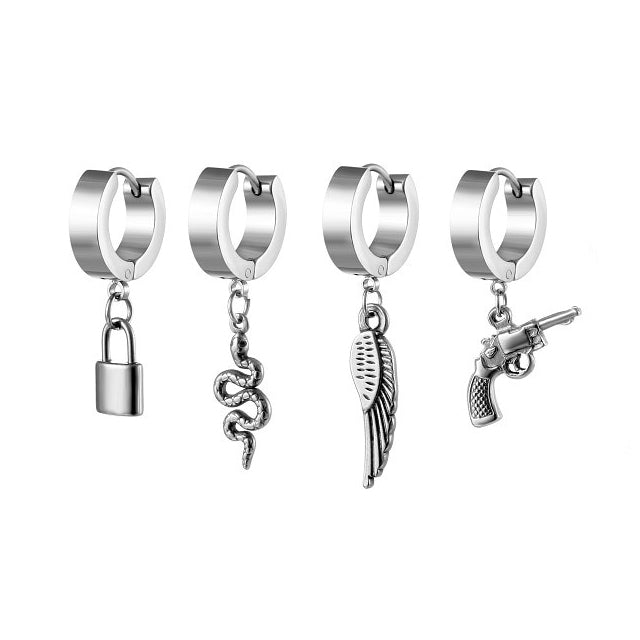 Boucle d'Oreille Homme PENDENTIF