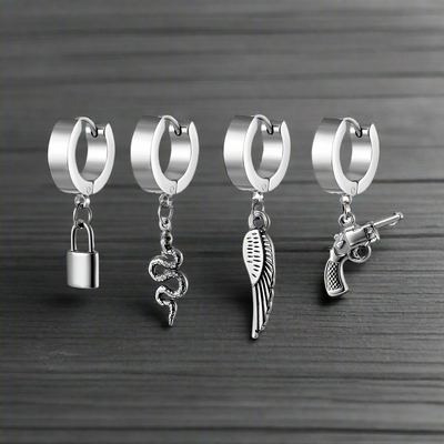 Boucle d'Oreille Homme PENDENTIF