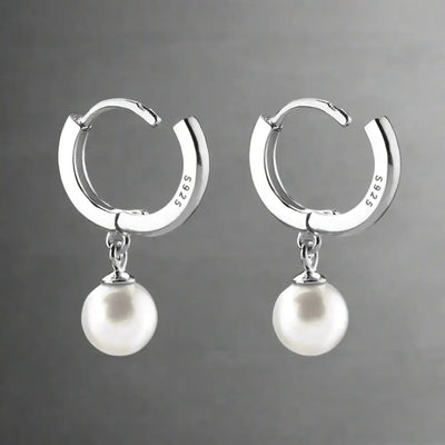 Boucle d'Oreille Homme PERLE PENDANTE (Paire)