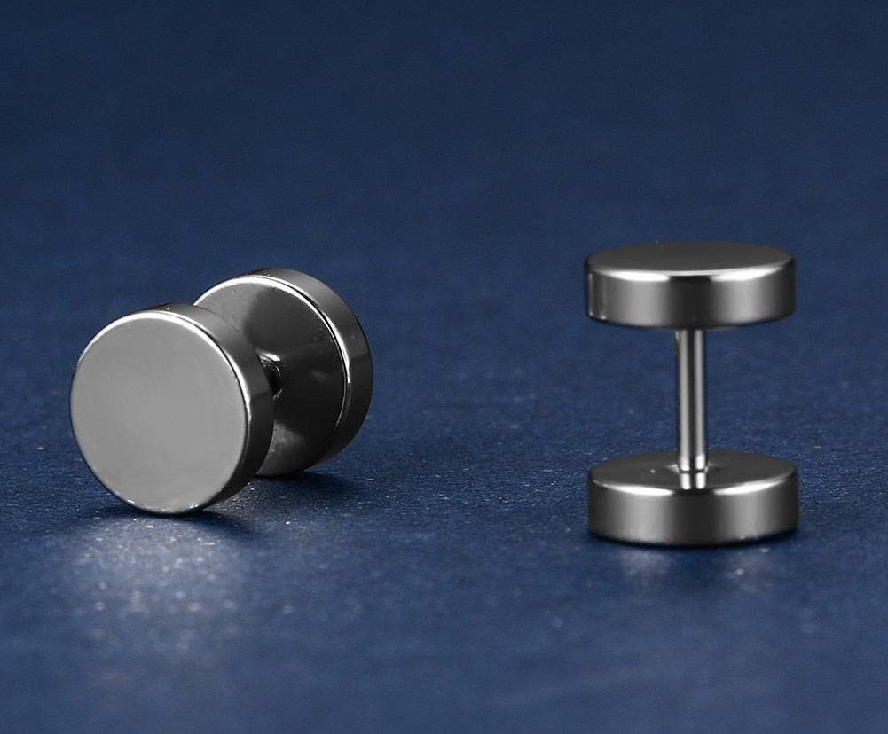 Boucle d’Oreille Homme RONDE PLATE (Paire)