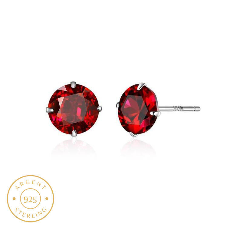 Boucle d'Oreille Homme RUBIS (Paire)