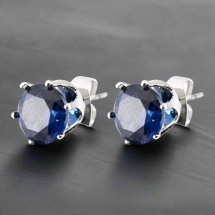 Boucle d'Oreille Homme Saphir