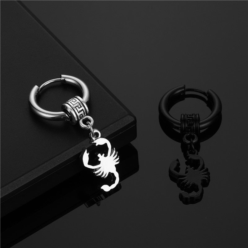 Boucle d'Oreille Homme SCORPION (Paire)