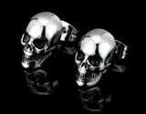 boucle d'oreille homme tete de mort