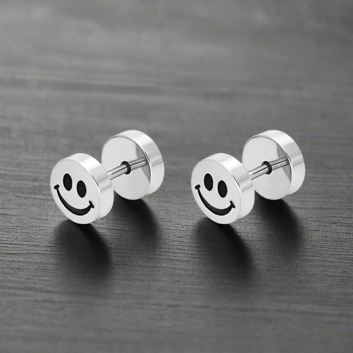 Boucle d'Oreille Homme SMILEY (Paire)