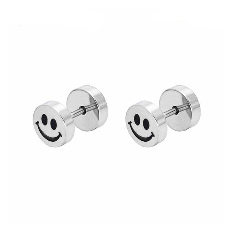 Boucle d'Oreille Homme SMILEY (Paire)