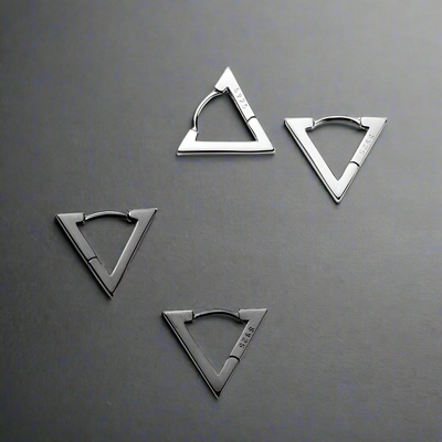 Boucle d'Oreille Homme TRIANGLE (Paire)