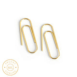 Boucle d'oreille homme trombone doré