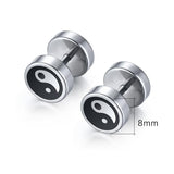 clou d'oreille yin yang pour homme