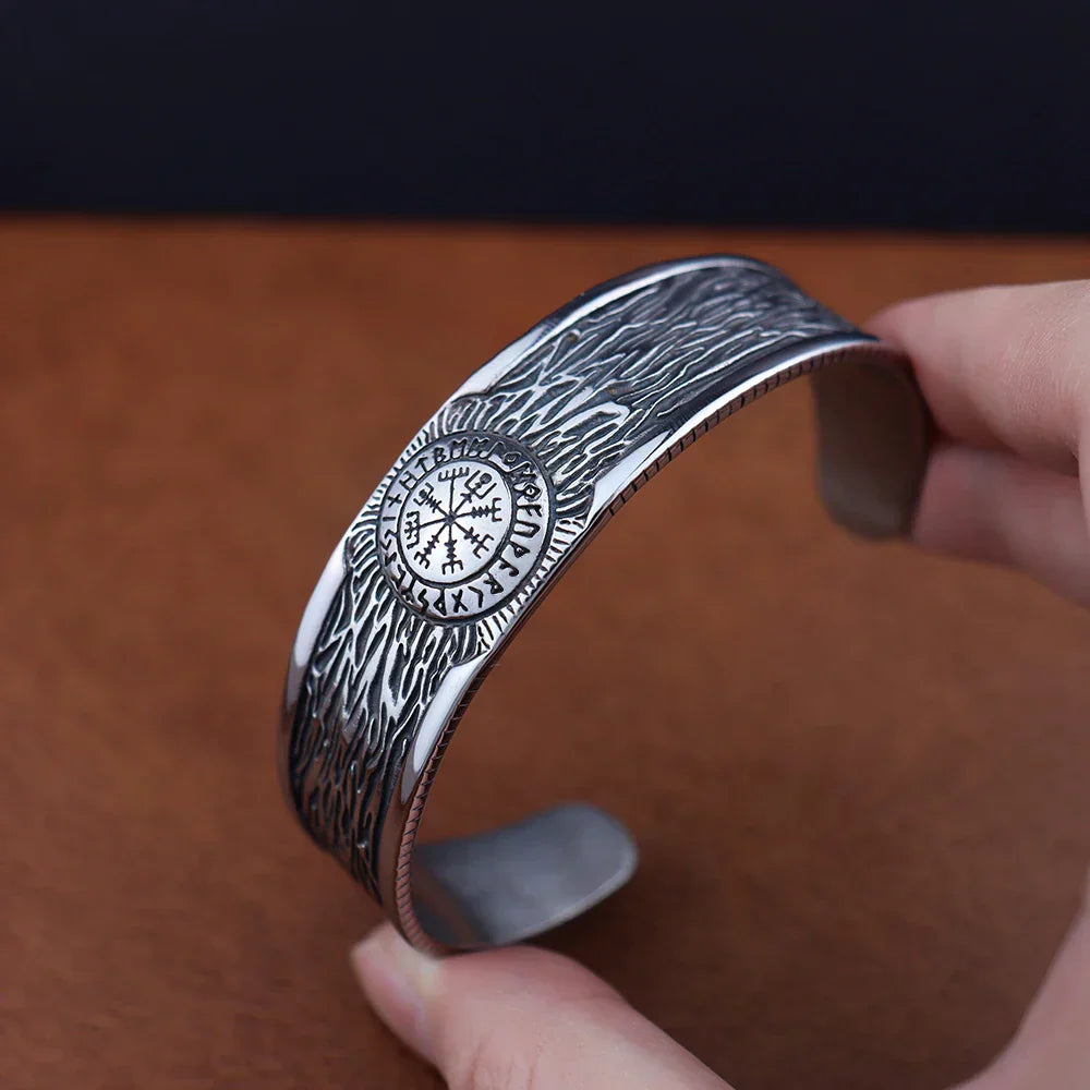Bracelet Acier Jonc Homme Viking VEGVISIR - Style