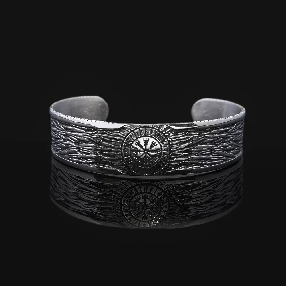 Bracelet Acier Jonc Homme Viking VEGVISIR - Style