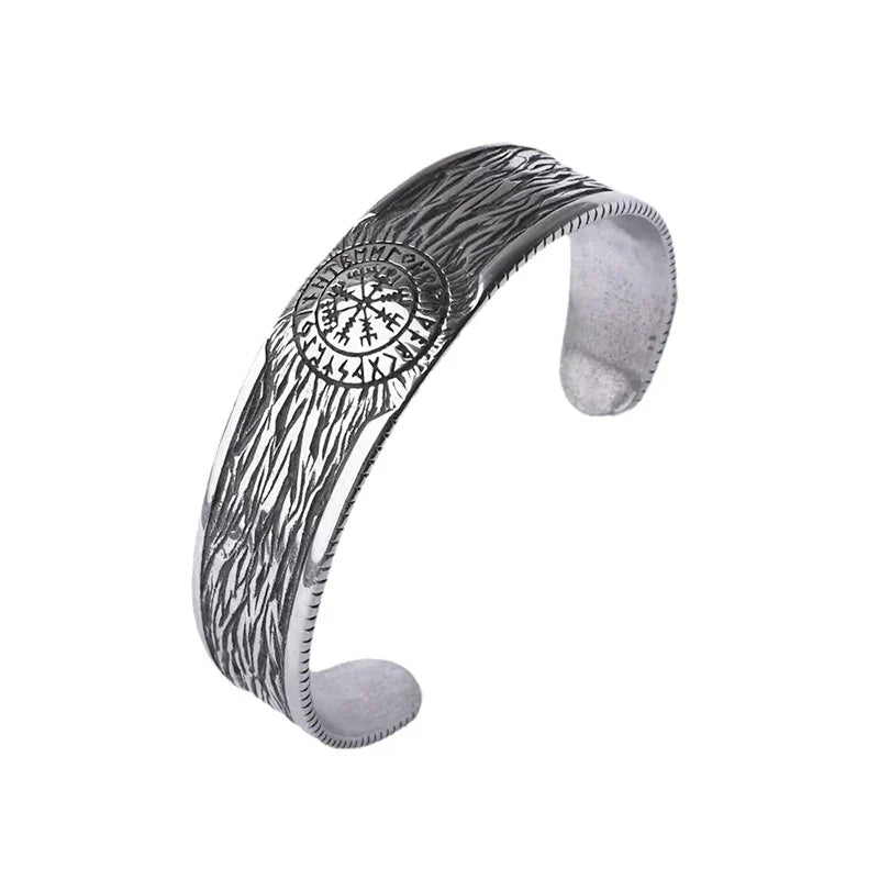 Bracelet Acier Jonc Homme Viking VEGVISIR - Style