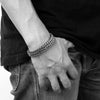 Geometric Design Men Chain & Link Bracelet With Lobster Clasp,Titanium Steel Ancient Maya