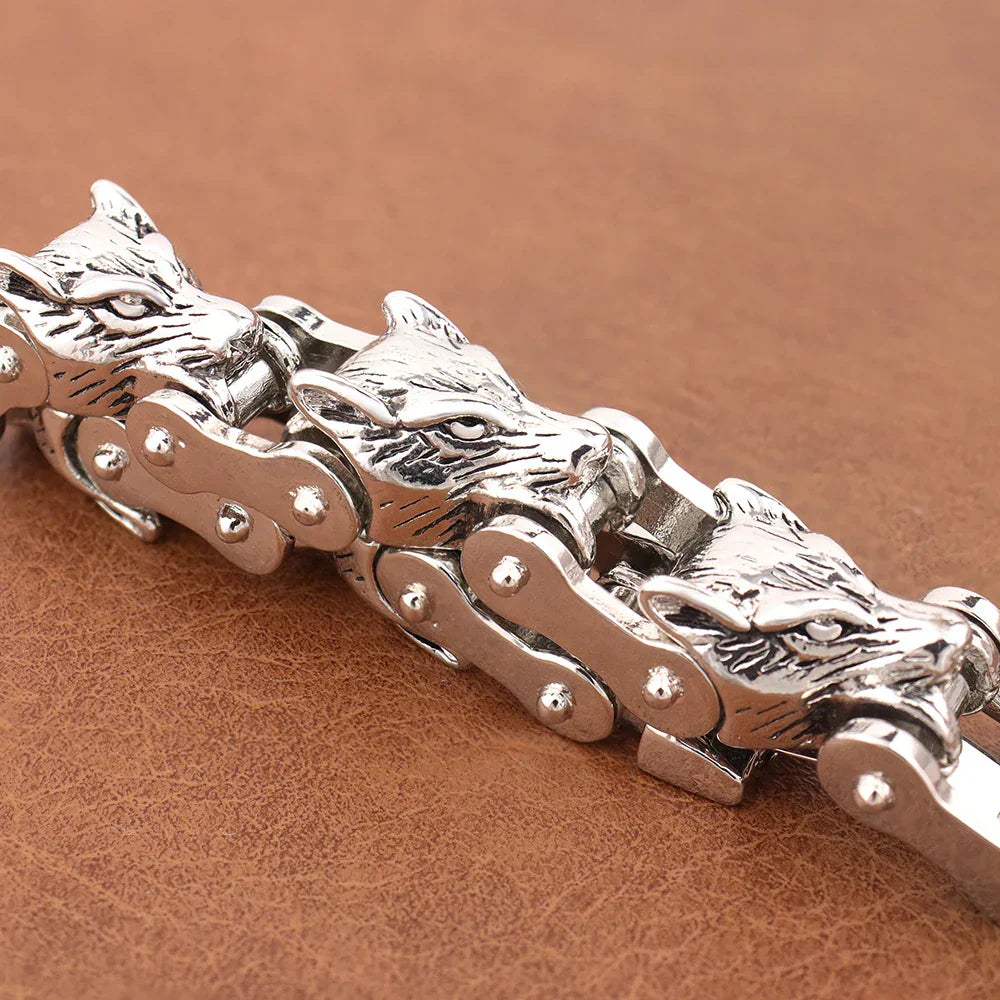 Bracelet Chaîne Homme LOUP BIKER - Style