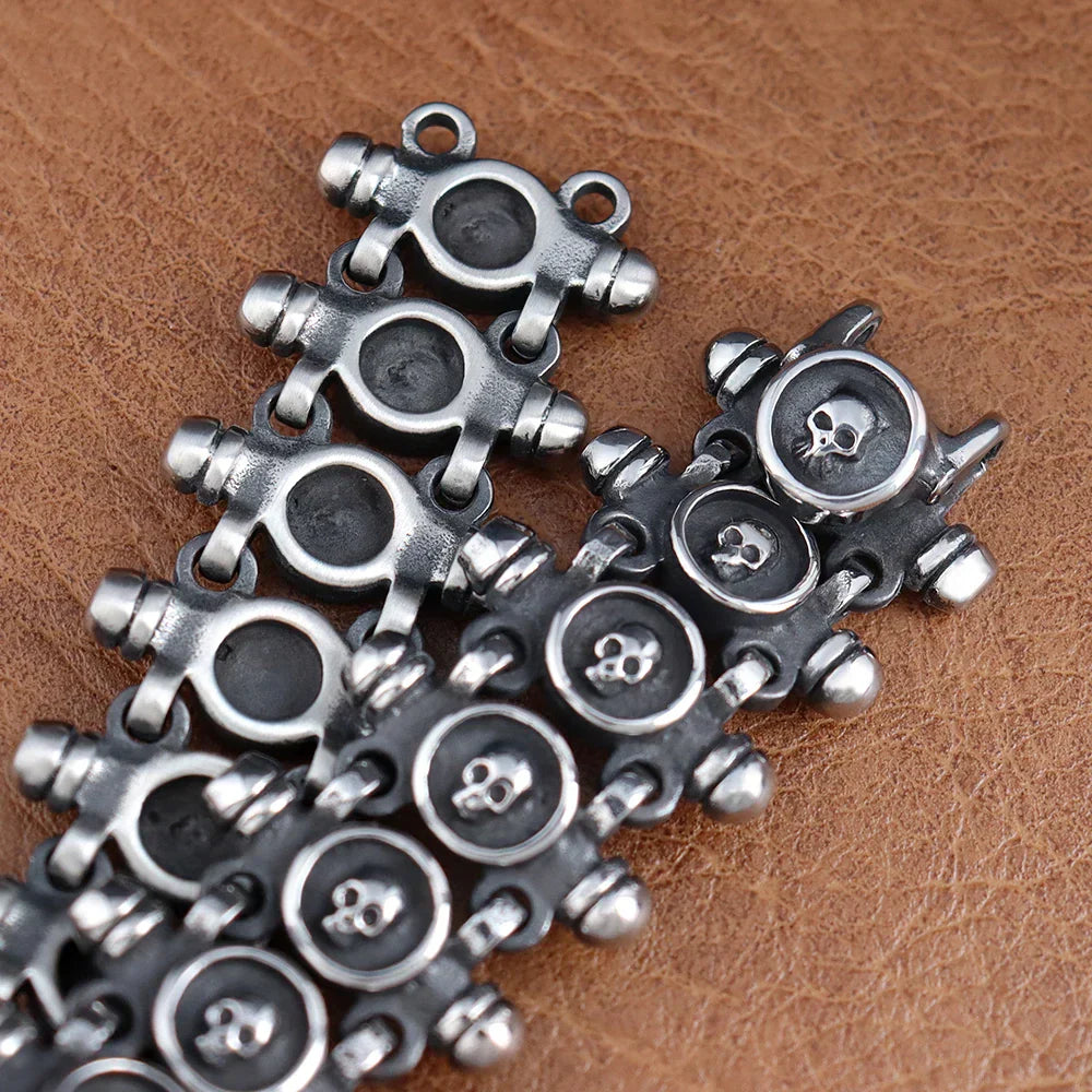 Bracelet Chaîne Moto Homme TETE DE MORT - Style