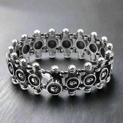 Bracelet Chaîne Moto Homme TETE DE MORT