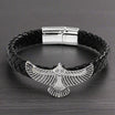 Bracelet Cuir Homme AIGLE VINTAGE - Steel color