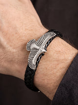 Bracelet Cuir Homme AIGLE VINTAGE portee lifestyle Stag