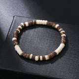Bracelet Homme Perle NATUREL BOIS BLANC