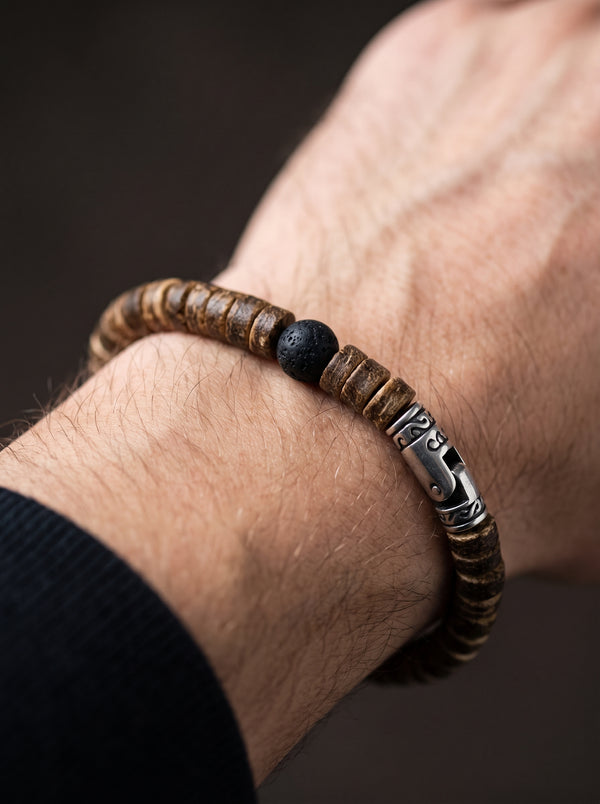 Bracelet Homme Perle NATUREL BOIS