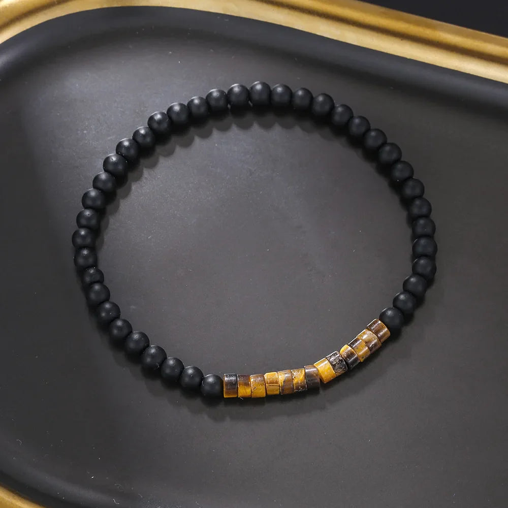Bracelet Homme Perle NOIR POLYVALENT
