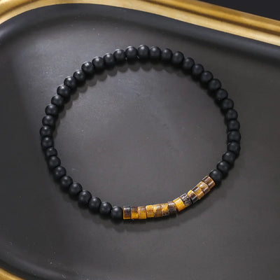 Bracelet Homme Perle NOIR POLYVALENT