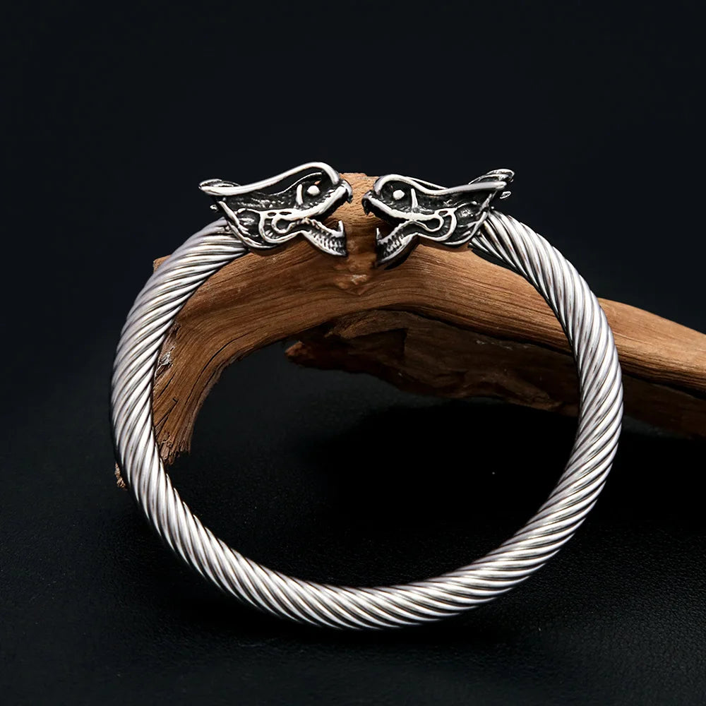Bracelet Jonc Homme DRAGON VIKING - Style