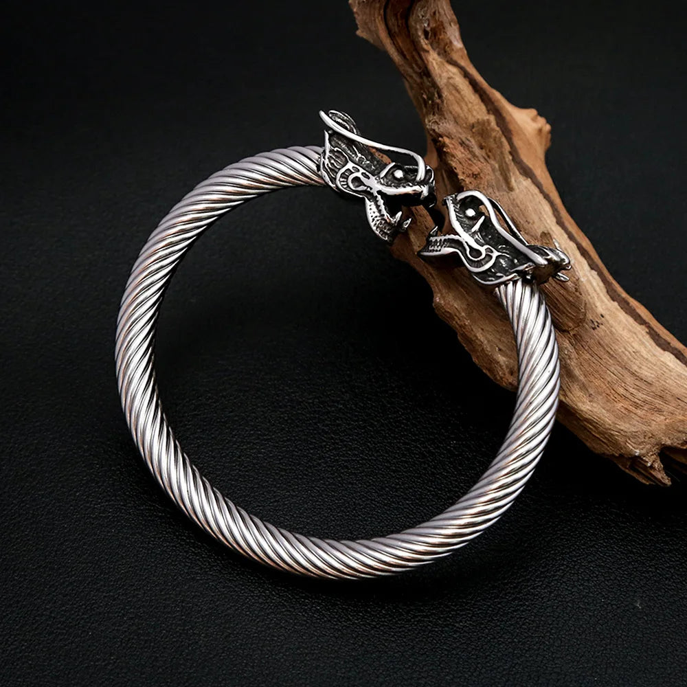 Bracelet Jonc Homme DRAGON VIKING - Style