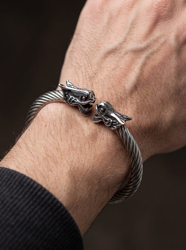Bracelet Jonc Homme DRAGON VIKING - Style