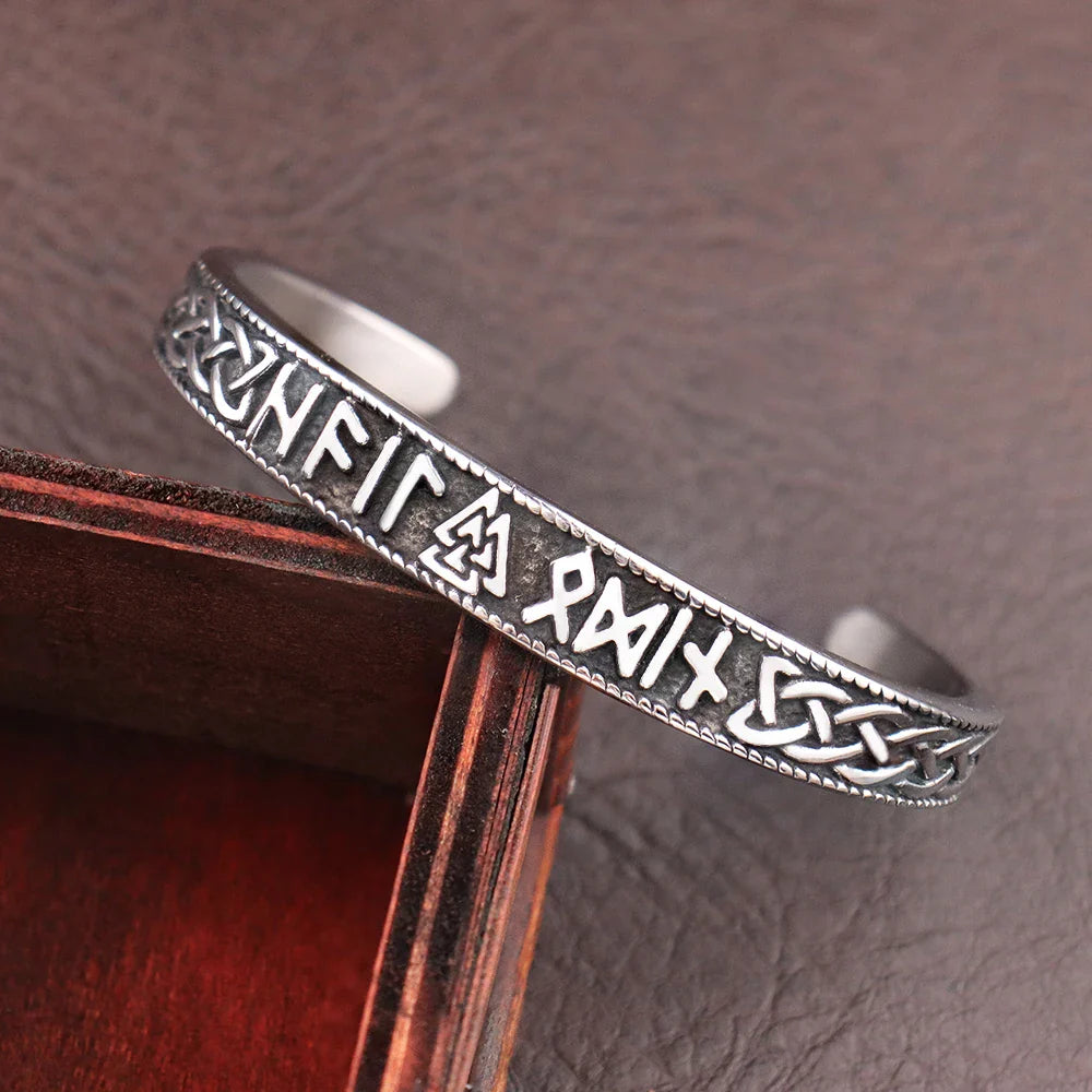 Bracelet Jonc Homme RUNES VALKNUT VIKING
