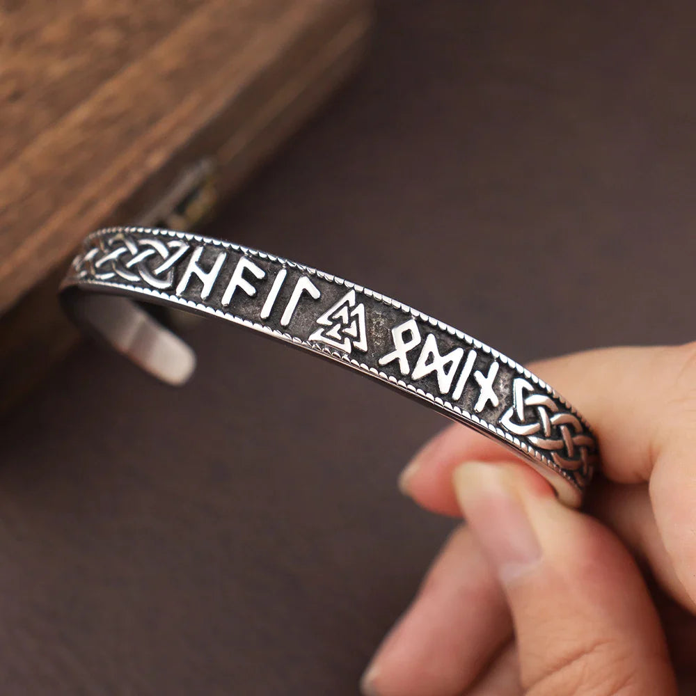 Bracelet Jonc Homme RUNES VALKNUT VIKING