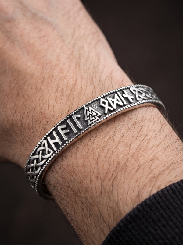 Bracelet Jonc Homme RUNES VALKNUT VIKING - Style