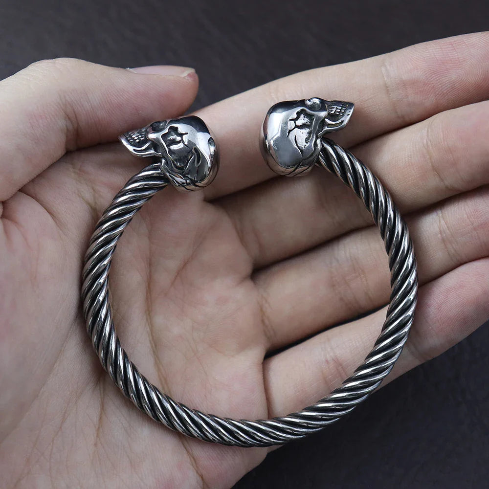 Bracelet Jonc Homme TETE DE MORT - Acier