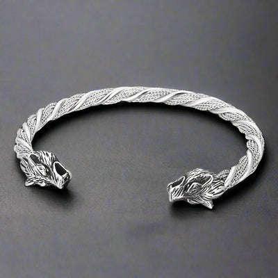 Bracelet Jonc Homme Viking LOUP FENRIR