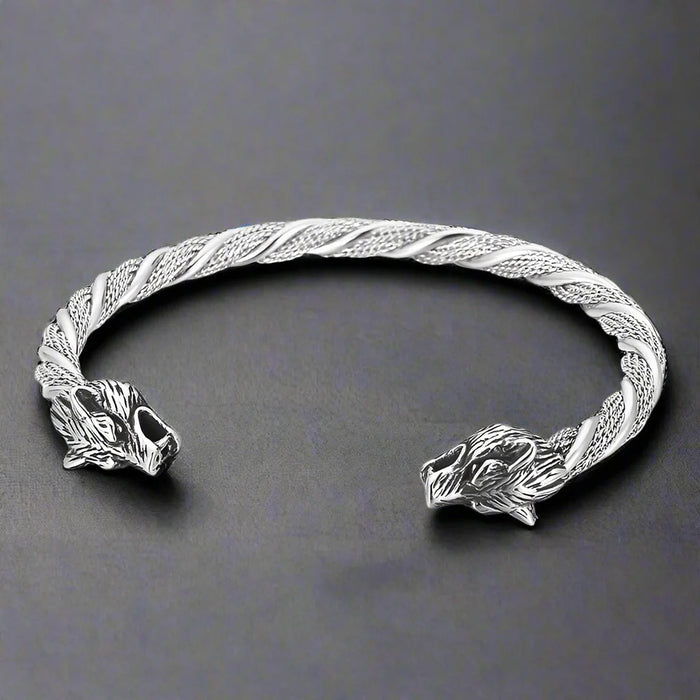 Bracelet Jonc Homme Viking LOUP FENRIR