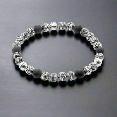 Bracelet Perles Homme ARGENT STERLING