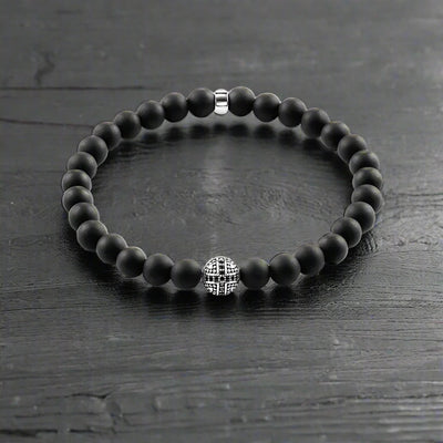 Bracelet Perles Homme OBSIDIENNE NOIRE
