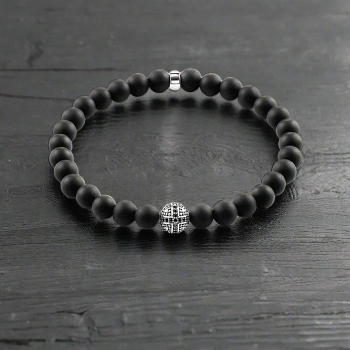 Bracelet Perles Homme OBSIDIENNE NOIRE