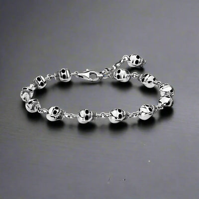 Bracelet Tête de Mort Homme ARGENT VINTAGE