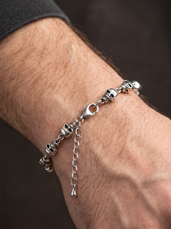 Bracelet Skulls Rebel Street Jewelry Vintage For Men