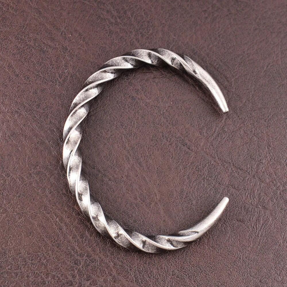 Bracelet Viking Jonc Homme TRESSE - Acier