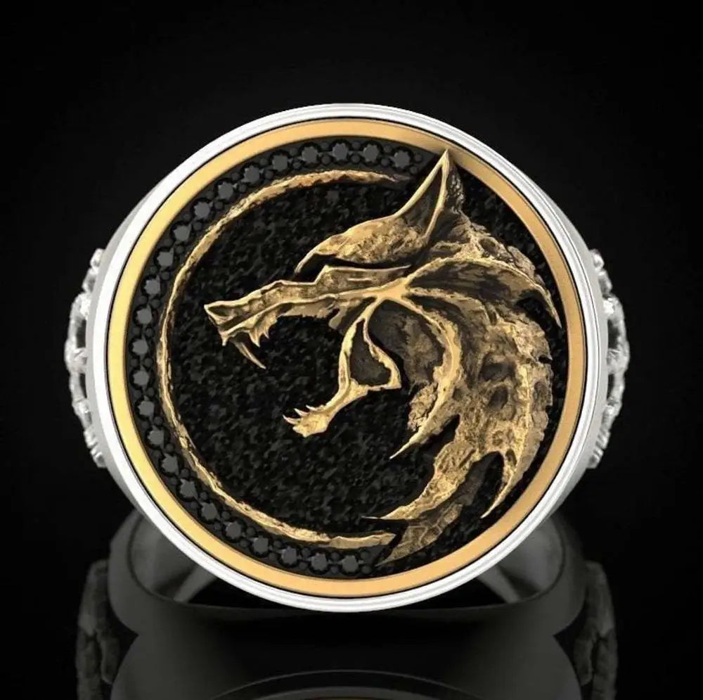 Bague Viking Griffe de Loup en Acier