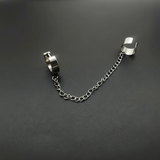 Ear cuff avec chaine style punk argentée