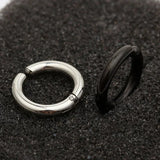 1 pairs Popular Ear Clip Earrings for Men/Women Stainless Steel Painless Punk Black Non Piercing Fake Cartilage Earring