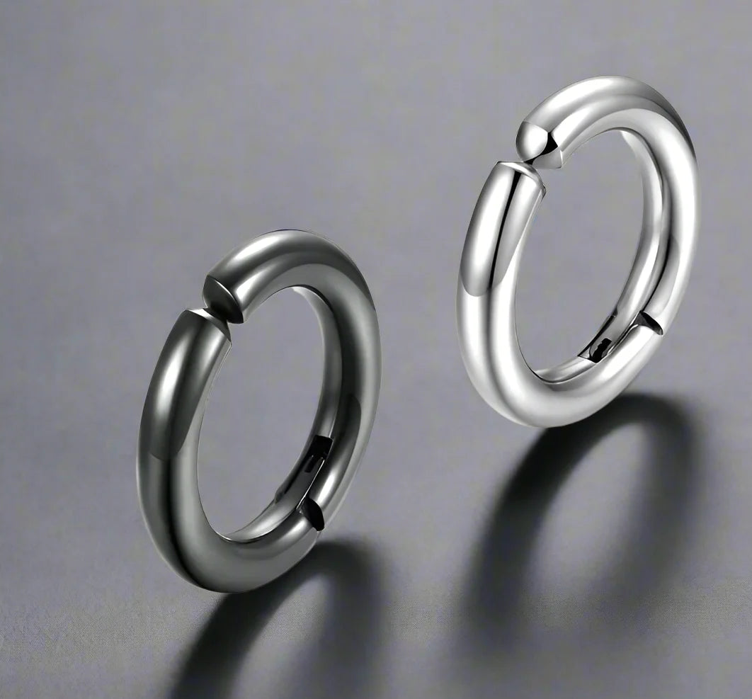 1 pairs Popular Ear Clip Earrings for Men/Women Stainless Steel Painless Punk Black Non Piercing Fake Cartilage Earring