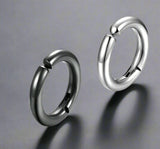 1 pairs Popular Ear Clip Earrings for Men/Women Stainless Steel Painless Punk Black Non Piercing Fake Cartilage Earring
